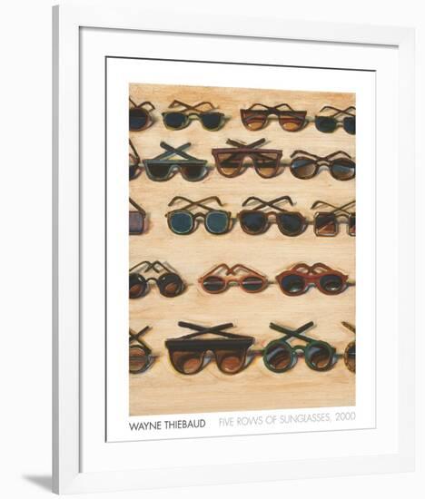 Five Rows of Sunglasses, 2000-Wayne Thiebaud-Framed Art Print