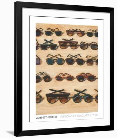 Five Rows of Sunglasses, 2000-Wayne Thiebaud-Framed Art Print