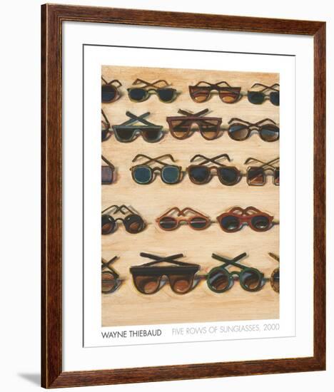 Five Rows of Sunglasses, 2000-Wayne Thiebaud-Framed Art Print