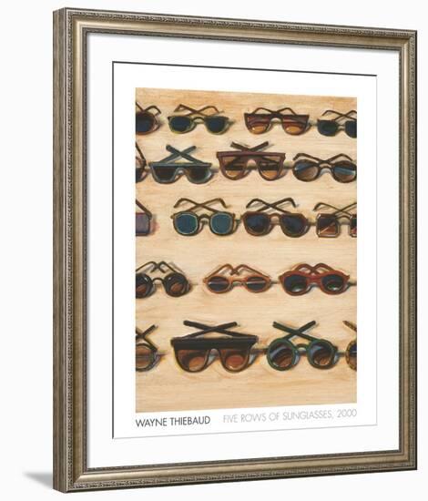 Five Rows of Sunglasses, 2000-Wayne Thiebaud-Framed Art Print