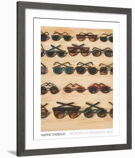 Five Rows of Sunglasses, 2000-Wayne Thiebaud-Framed Art Print