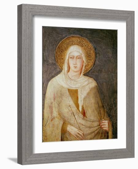 Five Saints, Detail of St. Clare-Simone Martini-Framed Giclee Print