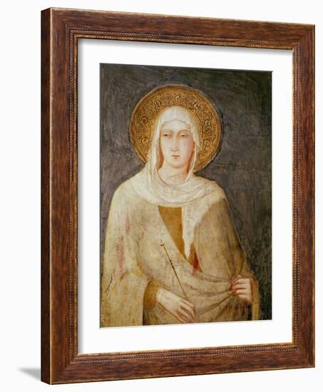 Five Saints, Detail of St. Clare-Simone Martini-Framed Giclee Print