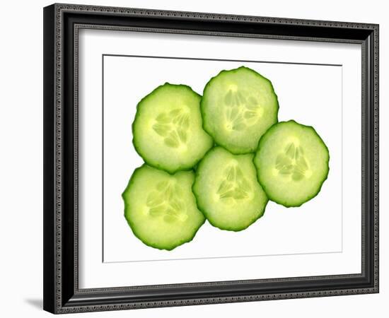 Five Slices of Cucumber-Steven Morris-Framed Photographic Print