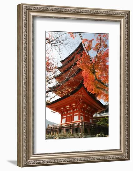 Five-Storey Pagoda (Gojunoto) in Autumn, Miyajima Island, Western Honshu, Japan-Stuart Black-Framed Photographic Print