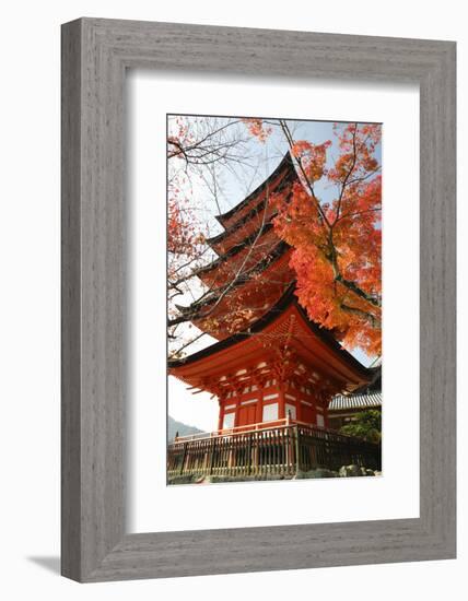 Five-Storey Pagoda (Gojunoto) in Autumn, Miyajima Island, Western Honshu, Japan-Stuart Black-Framed Photographic Print