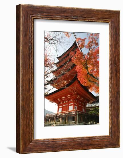 Five-Storey Pagoda (Gojunoto) in Autumn, Miyajima Island, Western Honshu, Japan-Stuart Black-Framed Photographic Print