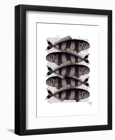 Five Striped Fish-Fab Funky-Framed Art Print