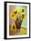 Five Sunflowers in a Tall Brown Jug-Joan Thewsey-Framed Giclee Print