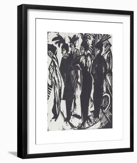 Five Tarts-Ernst Ludwig Kirchner-Framed Premium Giclee Print