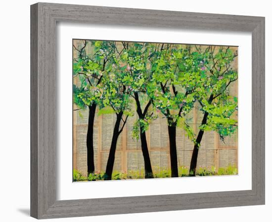 Five Trees in a Grove-Blenda Tyvoll-Framed Art Print