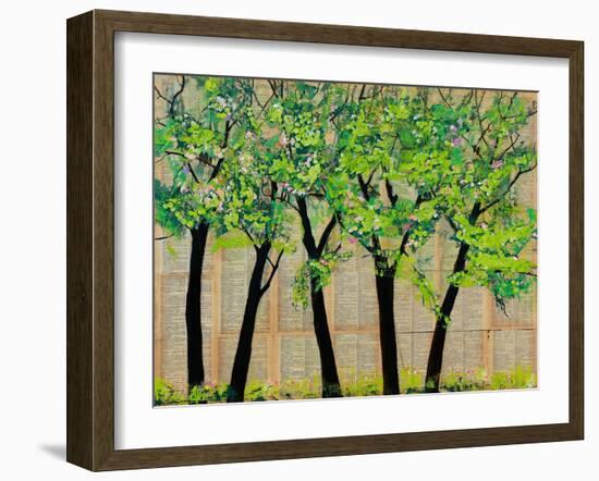 Five Trees in a Grove-Blenda Tyvoll-Framed Art Print