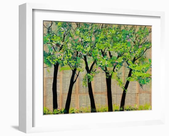 Five Trees in a Grove-Blenda Tyvoll-Framed Art Print