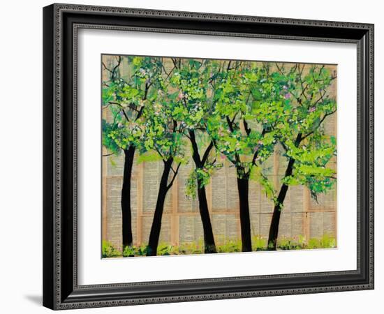 Five Trees in a Grove-Blenda Tyvoll-Framed Art Print