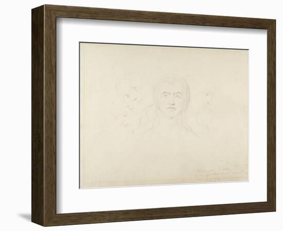 Five Visionary Heads of Women, C.1820-William Blake-Framed Giclee Print