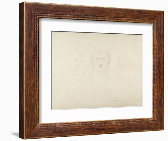 Five Visionary Heads of Women, C.1820-William Blake-Framed Giclee Print