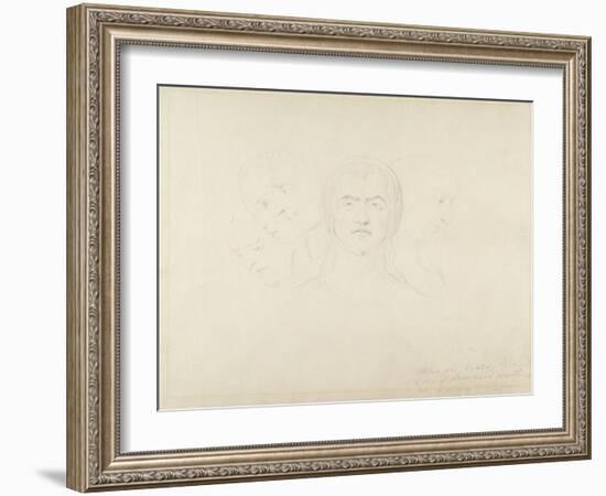 Five Visionary Heads of Women, C.1820-William Blake-Framed Giclee Print