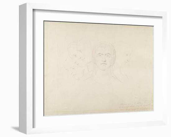 Five Visionary Heads of Women, C.1820-William Blake-Framed Giclee Print