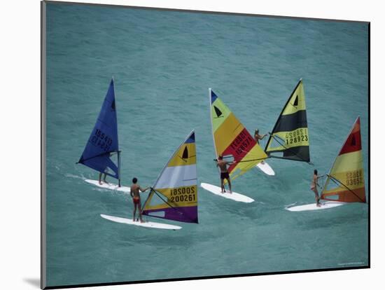 Five Windsurfers-null-Mounted Photographic Print