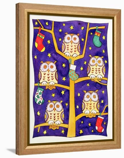 Five Wise Owls-Cathy Baxter-Framed Premier Image Canvas