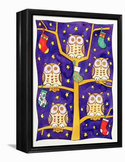 Five Wise Owls-Cathy Baxter-Framed Premier Image Canvas