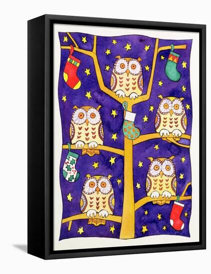 Five Wise Owls-Cathy Baxter-Framed Premier Image Canvas