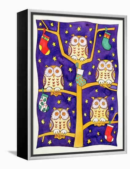 Five Wise Owls-Cathy Baxter-Framed Premier Image Canvas