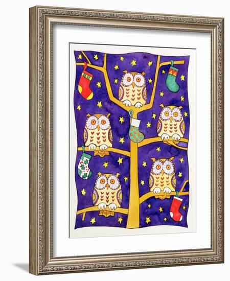 Five Wise Owls-Cathy Baxter-Framed Giclee Print