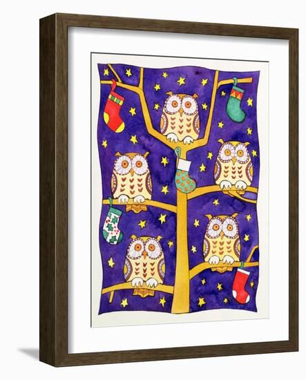 Five Wise Owls-Cathy Baxter-Framed Giclee Print