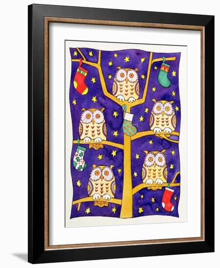 Five Wise Owls-Cathy Baxter-Framed Giclee Print