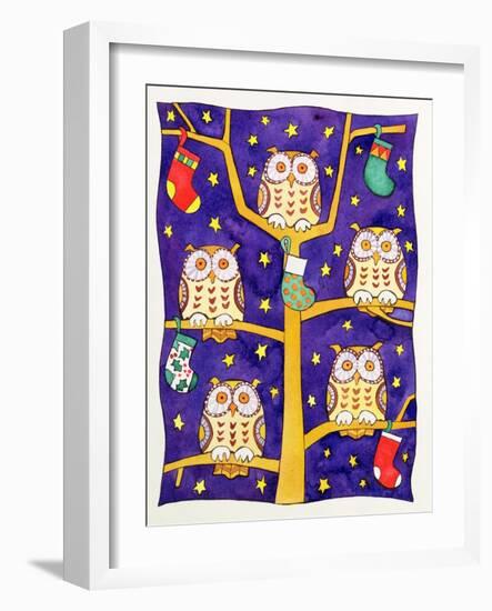 Five Wise Owls-Cathy Baxter-Framed Giclee Print