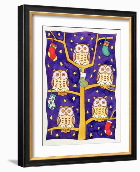 Five Wise Owls-Cathy Baxter-Framed Giclee Print