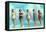 Five Women in Two-Piece Bathing Suits-null-Framed Stretched Canvas