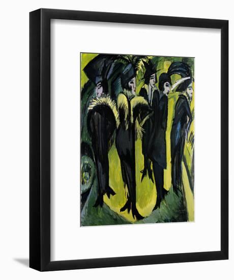 Five Women on the Stage-Ernst Ludwig Kirchner-Framed Art Print