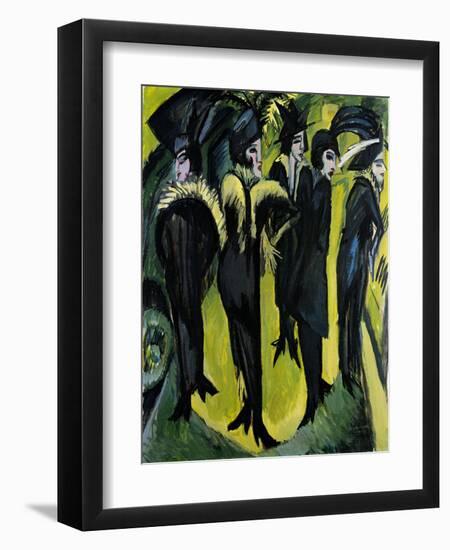 Five Women on the Stage-Ernst Ludwig Kirchner-Framed Art Print