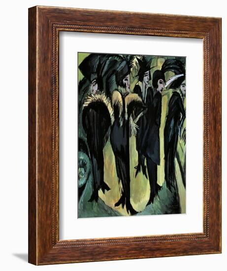 Five Women on the Street-Ernst Ludwig Kirchner-Framed Giclee Print