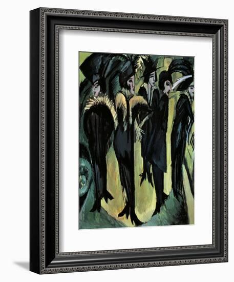 Five Women on the Street-Ernst Ludwig Kirchner-Framed Giclee Print