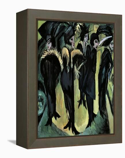 Five Women on the Street-Ernst Ludwig Kirchner-Framed Premier Image Canvas