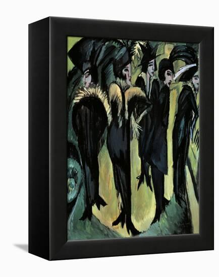 Five Women on the Street-Ernst Ludwig Kirchner-Framed Premier Image Canvas