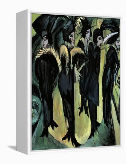 Five Women on the Street-Ernst Ludwig Kirchner-Framed Premier Image Canvas