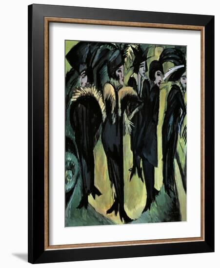 Five Women on the Street-Ernst Ludwig Kirchner-Framed Giclee Print