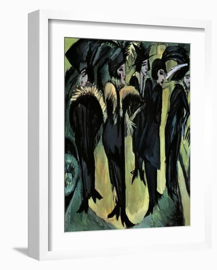 Five Women on the Street-Ernst Ludwig Kirchner-Framed Giclee Print