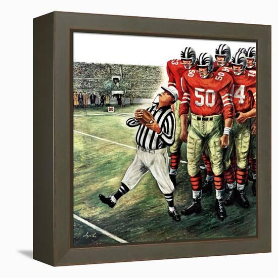 "Five Yard Penalty", December 5, 1959-Constantin Alajalov-Framed Premier Image Canvas