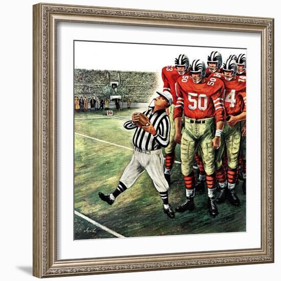 "Five Yard Penalty", December 5, 1959-Constantin Alajalov-Framed Giclee Print