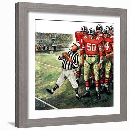 "Five Yard Penalty", December 5, 1959-Constantin Alajalov-Framed Giclee Print