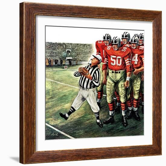 "Five Yard Penalty", December 5, 1959-Constantin Alajalov-Framed Giclee Print