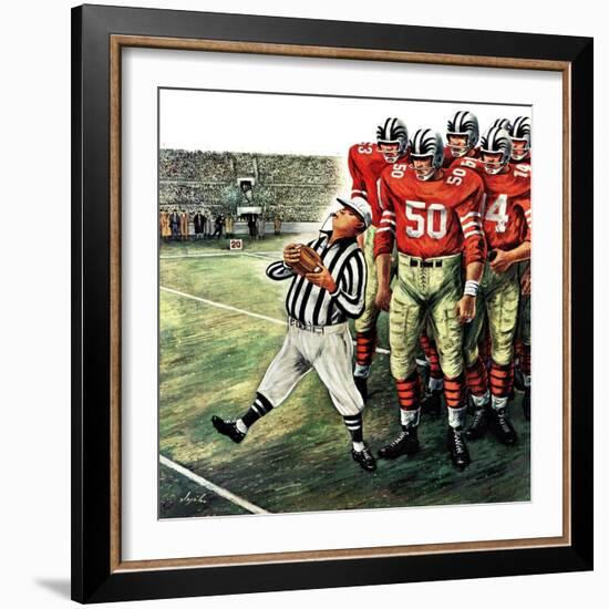 "Five Yard Penalty", December 5, 1959-Constantin Alajalov-Framed Giclee Print