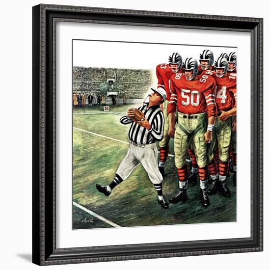 "Five Yard Penalty", December 5, 1959-Constantin Alajalov-Framed Giclee Print