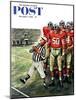 "Five Yard Penalty" Saturday Evening Post Cover, December 5, 1959-Constantin Alajalov-Mounted Giclee Print