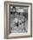 Five Young Boys Wearing Gym Clothes and Playing a Game of Basketball in the School Gym-null-Framed Photographic Print